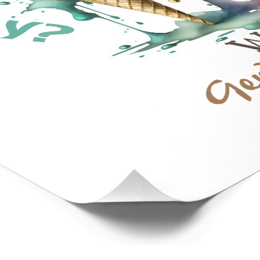 IJs Geslacht Onthullen Wat 'de scoop Welkom Foto Afdruk (Hoek)