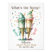 IJs Geslacht Onthullen Wat 'de scoop Welkom Foto Afdruk (Voorkant)