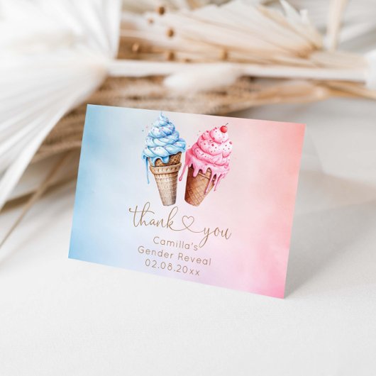 IJs Geslacht onthullen wat is de scoop Bedankkaart