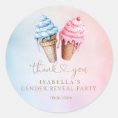 IJs Geslacht onthullen wat is de scoop Ronde Sticker (Voorkant)
