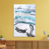 Ijs gletsjerformaties in de winter canvas afdruk (Insitu (Woonkamer))