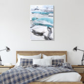 Ijs gletsjerformaties in de winter canvas afdruk (Insitu (Slaapkamer))