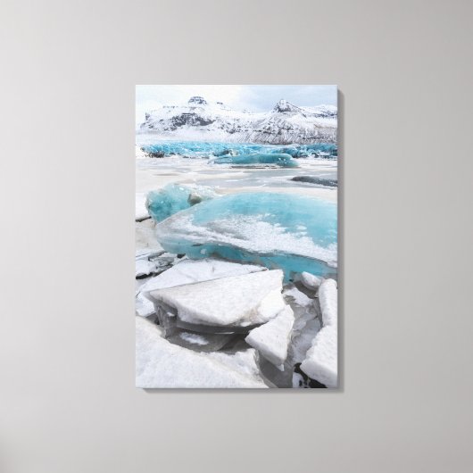 Ijs gletsjerformaties in de winter canvas afdruk (Voorkant)