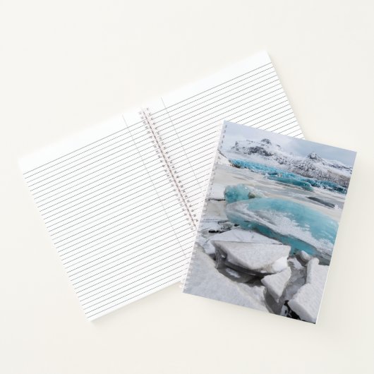 Ijs Gletsjerformaties In De Winter Notitieboek (Binnen)