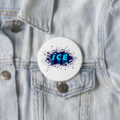 Ijs Graffiti Typografie Stedelijk Straatkunstontwe Ronde Button 7,6 Cm (In situ)