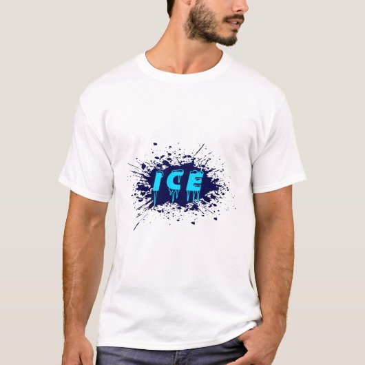 Ijs Graffiti Typografie Stedelijk Straatkunstontwe T-shirt (Voorkant)