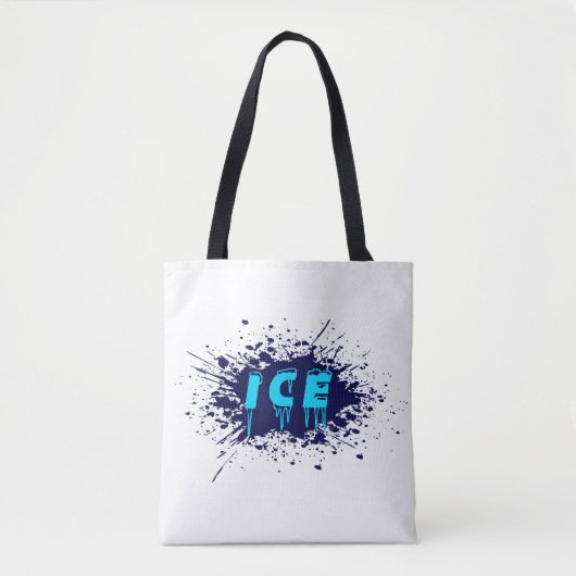 Ijs Graffiti Typografie Stedelijk Straatkunstontwe Tote Bag (Voorkant)