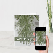 IJs Groene Pijnboomtak Gelukkige Winterzonnewende Kaart