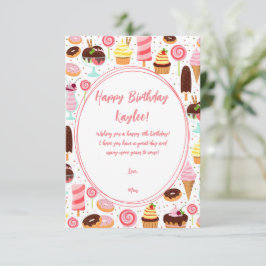 Ijs Happy Birthday Meisjes Zoete Cute Verjaardag