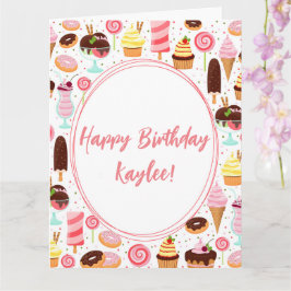 Ijs Happy Verjaardag Meisjes Zoet Cute Verjaardag Kaart