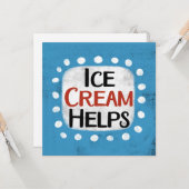 IJs helpt Wenskaart Kaart (Voorkant / Achterkant in situ)