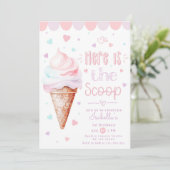 IJs Heres de scoop pastel 1e verjaardag Kaart (Staand voorkant)