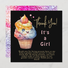 IJs Het is een meisje Dank je Kaart