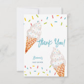 IJs hier is het schepje baby shower Bedankkaart (Voorkant)