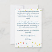 IJs hier is het schepje baby shower Bedankkaart (Achterkant)