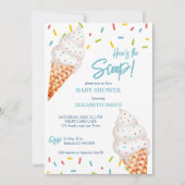 IJs hier is het schepje baby shower Kaart (Voorkant)