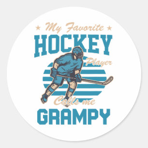 Ijs Hocke Mijn Favoriete Hockeyspeler Noemt Me Opa Ronde Sticker