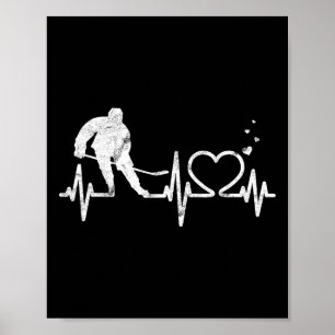 Ijs Hockey Hart Valentijnsdag Hartslag Jongens Mei Poster