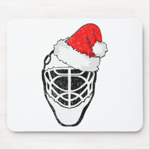Ijs Hockey Kerst Grappige Doelman Kerstman Hoed Ho Muismat