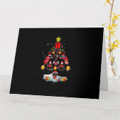 Ijs Hockey Kerstboom Ornament Boom Merry Kerstmis  Kaart (Gele Bloem)