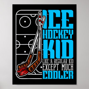 Ijs Hockey Kind Cool Atleet Sport Jongen Meisje Gr Poster