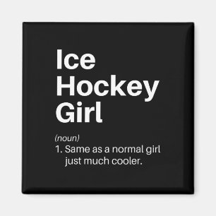 Ijs Hockey Meisje Definitie Grappig Empowerend Spo Magneet