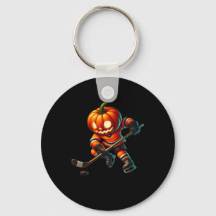 Ijs Hockey Pompoen Gezicht Halloween Kostuum Manne Sleutelhanger
