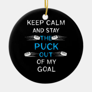 Ijs Hockey Puck Speel Ijshockey Winter Teamsport Keramisch Ornament