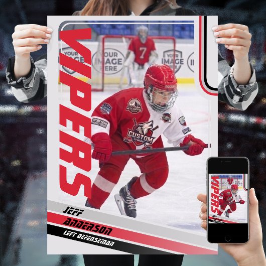 Ijs Hockey Ruilkaart Poster