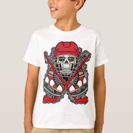 Ijs Hockey Schedel Jolly Roger Piratenvlag T-shirt