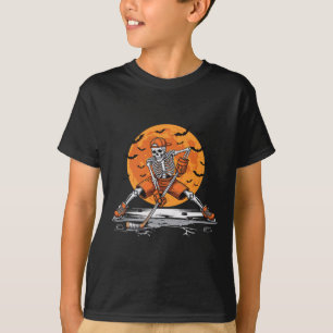 Ijs Hockey Skelet Kostuum Grappig Halloween Hockey T-shirt