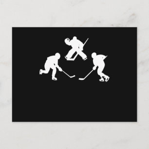 Ijs hockey stick speler silhouet cool sport cadeau briefkaart
