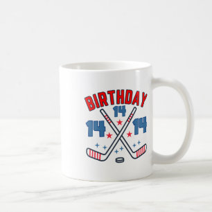 Ijs Hockey Veertien Verjaardag Jongen 14e Feestje Koffiemok