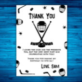 Ijs-hockey verjaardag, Ijs-hockey feestje Bedankkaart