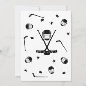 Ijs-hockey verjaardag, Ijs-hockey feestje Bedankkaart (Achterkant)