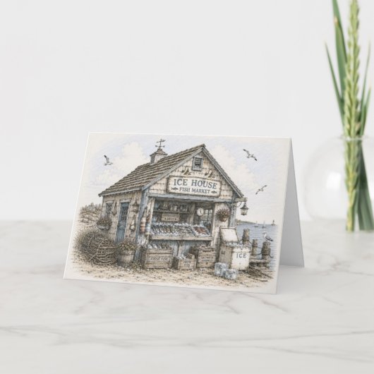 Ijs Huis Vis Markt Kaart (Voorkant)
