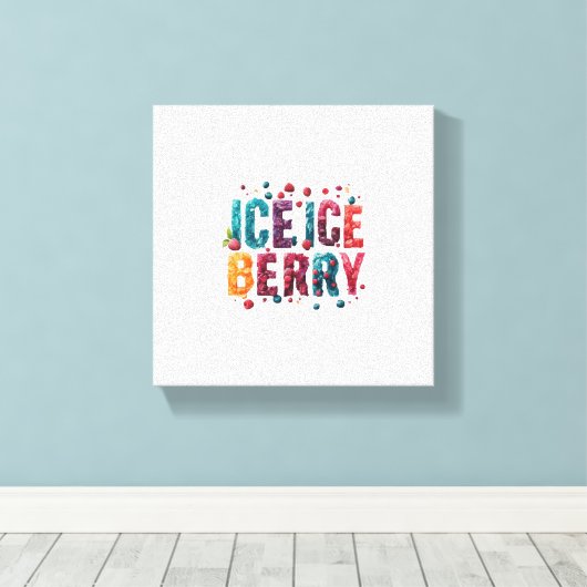 IJs, Ice Berry Canvas Afdruk (Insitu (Houten vloer))