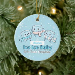 Ijs Ijs Baby Het Is Koud Buiten Grappige Kerstmis Keramisch Ornament