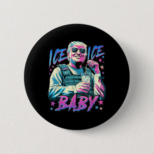 Ijs Ijs Baby Ijs Geniet Van Een IJskoude Glas Depo Ronde Button 5,7 Cm