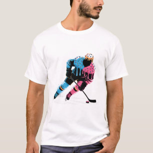 Ijs IJshockey Speler Drip Jongens Meisjes Jeugd T-shirt