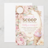 IJs, ijsje bloemenroze Kaart (Voorkant / Achterkant)