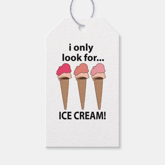 IJs Ik zoek alleen ijs Cadeaulabel (Voorkant)