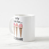 IJs Ik zoek alleen ijs Koffiemok (Voorkant links)