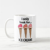 IJs Ik zoek alleen ijs Koffiemok (Links)