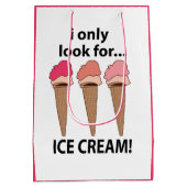 IJs Ik zoek alleen ijs Medium Cadeauzakje (Achterkant)