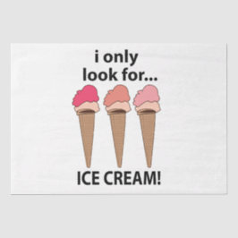 IJs Ik zoek alleen ijs Tissuepapier