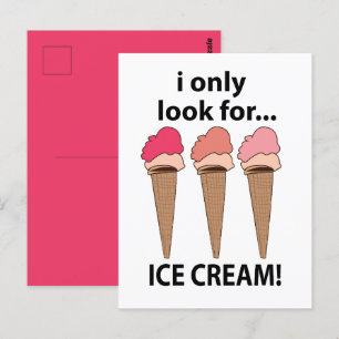 Ijs Ik zoek alleen naar ijs Briefkaart