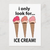 Ijs Ik zoek alleen naar ijs Briefkaart (Voorkant)