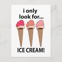 Ijs Ik zoek alleen naar ijs Briefkaart