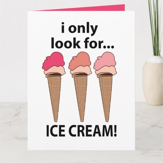 Ijs Ik zoek alleen naar ijs Kaart (Voorkant)